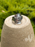 Verzilverde vintage Rolex ring