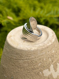 Verzilverde saddle ring